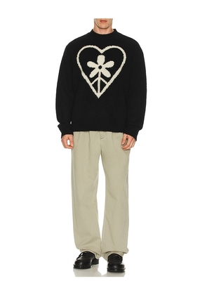 ALLSAINTS Finden Crew Neck Sweater in Black. Size M. Also in S, L, XL/1X.