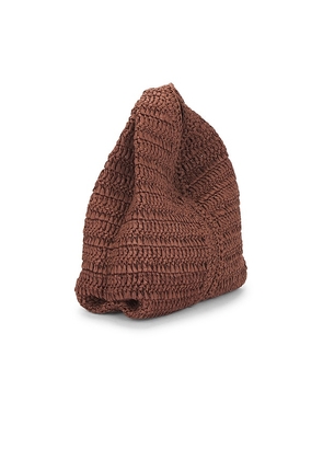 A.L.C. Simone Raffia Bag in Chocolate.