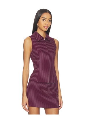 Artless Kaia Vest in Wine. Size S. Also in XS, M.