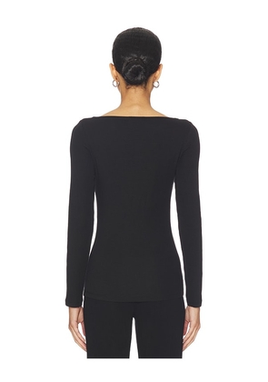 Artless Lane Boatneck Top in Black. Size M. Also in XS, S, XL.
