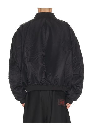 adidas Originals x Willy Chavarria Satin Bomber Jacket in Black. Size M. Also in XL/1X, L.