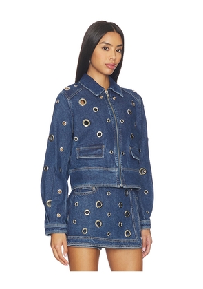 Cinq a Sept Denim Harriet Jacket in Blue. Size S. Also in XS, L, XL.