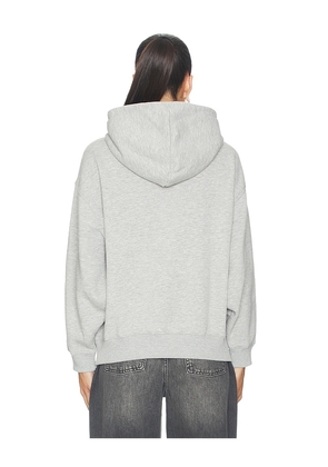 ANINE BING Jaci Hoodie Letterman in Light Grey. Size M. Also in XS, S, L.