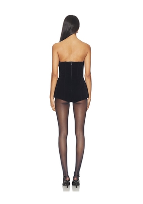 Camila Coelho Paloma Romper in Black. Size M. Also in XXS, XS, S, L, XL.