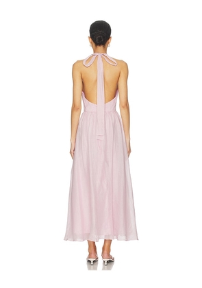Bardot Dorota Halter Neck Midi Dress in Pink. Size 10. Also in 4.