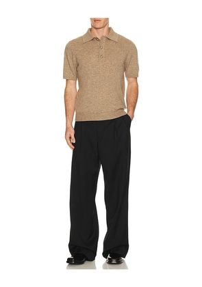 Entire Studios Short Sleeve Knit Polo in Brown. Size XS/S. Also in XL/XXL.