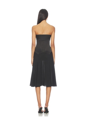 Anna October Ariella Midi Dress in Black. Size M. Also in XS, L.