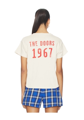 DAYDREAMER The Doors Light My Fire Reverse Gf Tee in Cream. Size M. Also in L, S, XS.