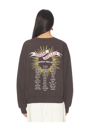 DAYDREAMER Morgan Wallen Classic Eagle Oversized Crew Sweatshirt in Brown. Size S/M. Also in L/XL.