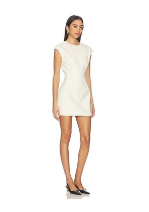 EAVES x Jasmine Tookes Irene Classic Suiting Sculpted Mini Dress in Ivory. Size L. Also in XXS, M, XL.