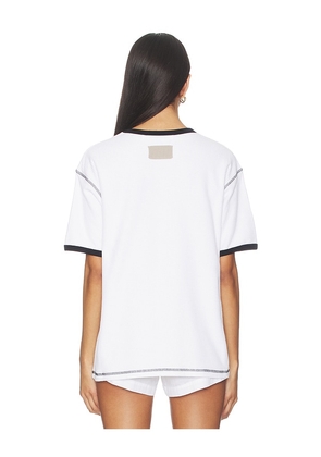 Aya Muse Waffle T Shirt in White. Size M. Also in XXS, XS, S, L.