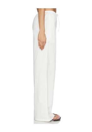 ALL THE WAYS Lyndzi Drawstring Pant in White. Size L. Also in XS.