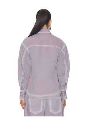 THE ATTICO Bomber Shirt Jacket in Mauve. Size 36. Also in 42.