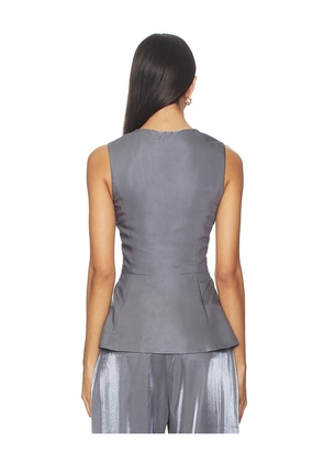 Amanda Uprichard Mason Top in Slate. Size M. Also in L, S, XL, XS.