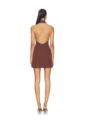 ALL THE WAYS Indiana Mini Dress in Brown. Size M. Also in S, XL, XS, XXS.