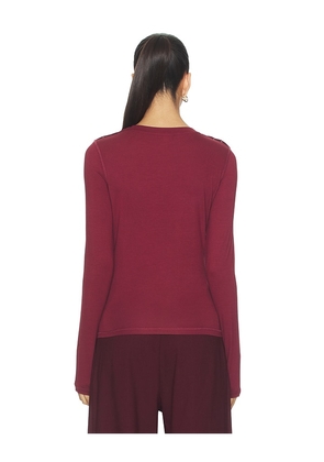 Casablanca Lightweight Long Sleeve Tee in Red. Size M. Also in XS, S.