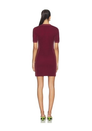 Casablanca Bubble Jacquard Mini Dress in Red. Size M. Also in XS, S.