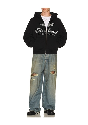 Cole Buxton International Zipped Hoodie in Black. Size M. Also in S, L, XL/1X.