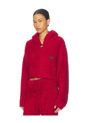 Boys Lie Lucy Cozy Hoodie in Red. Size XL/XXL. Also in XS/S, M/L.