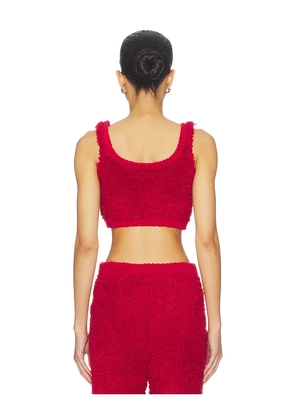 Boys Lie Lucy Cozy Bralette in Red. Size XL/XXL. Also in XS/S, M/L.