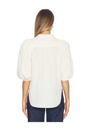 Citizens of Humanity Anya Puff Sleeve Shirt in Cream. Size M. Also in XS, S, L, XL.
