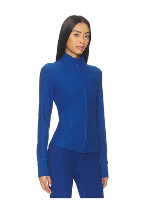 Beyond Yoga Spacedye Trails Active Jacket in Blue. Size M. Also in S, XS.