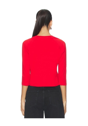 DAYDREAMER Daydreaming Raglan Tee in Red. Size M. Also in XS, S, L, XL.