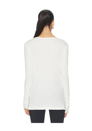 Entire Studios Sheer Long Sleeve Top in White. Size M. Also in S, XXS.
