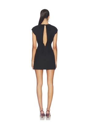 EAVES x Jasmine Tookes Irene Classic Suiting Sculpted Mini Dress in Black. Size L. Also in XS, XXS, S, M, XL.