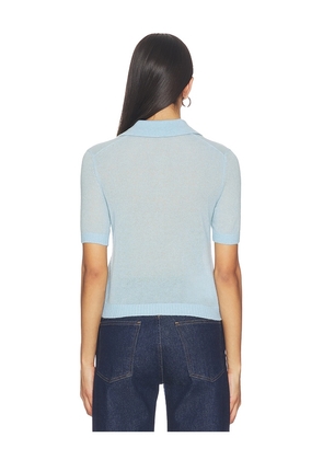 EAVES x Jasmine Tookes Emmery Light Knit Polo in Baby Blue. Size L. Also in XS, S, M.