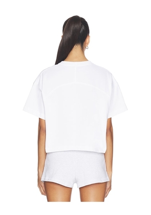 Casablanca Butterfly Boxy Cropped T-shirt in White. Size M. Also in L, S, XS.