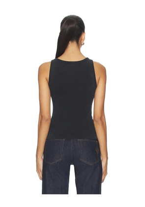 Casablanca Ribbed Tank Top in Black. Size M. Also in S.