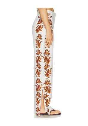 HEMANT AND NANDITA Pants With Slit in Ivory. Size M. Also in XS, S, L, XL.