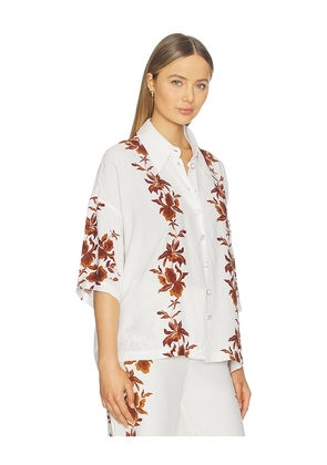 HEMANT AND NANDITA Oversized Shirt in Ivory. Size M. Also in XS, S, L, XL.