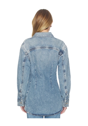 AGOLDE Wilma Shirt in Blue. Size M. Also in XS, S.