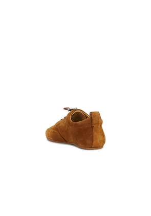 BY FAR Prudent Suede Sneaker in Tan. Size 37. Also in 36, 38, 39, 40, 41.
