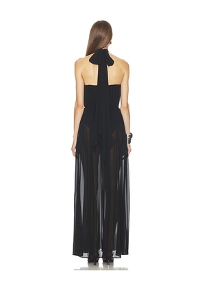 Camila Coelho Arlette Gown in Black. Size L. Also in XXS, XS, S, M, XL.