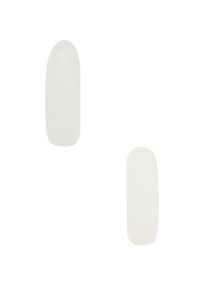 Casa Clara Acacia Hoop Earrings in White.