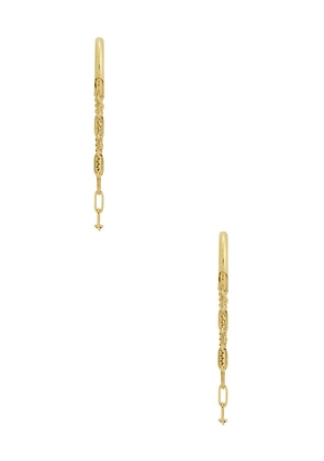 Casa Clara Emilia Statement Earrings in Metallic Gold.