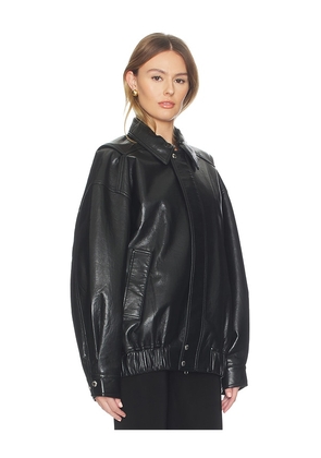 AGOLDE Aston Bomber Jacket in Black. Size M. Also in XS, S, L, XL.