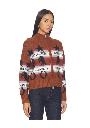 ALLSAINTS Epona Cardigan in Cognac. Size M. Also in L.