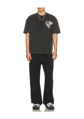 ALLSAINTS Mysteries Tee in Charcoal. Size M. Also in S, L, XL/1X.