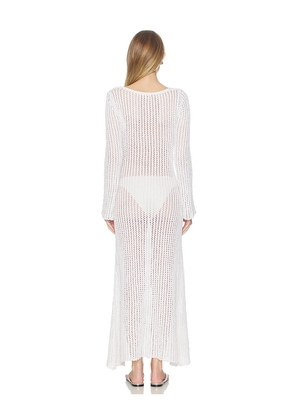 ASTA RESORT Fernanda Crochet Dress in White. Size M. Also in L, S, XL, XS.