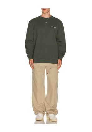 ALLSAINTS Underground Sweatshirt in Green. Size M. Also in S, L, XL/1X.