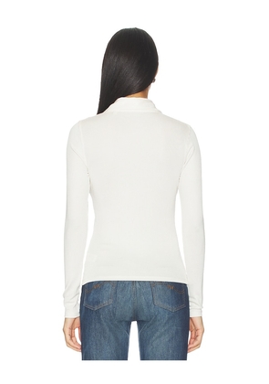 Citizens of Humanity Shaea Polo Shirt in Ivory. Size L. Also in M, S, XL, XS.