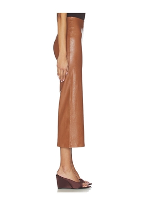 Commando Faux Leather Cropped Pant in Cognac. Size L. Also in XS, S, M.