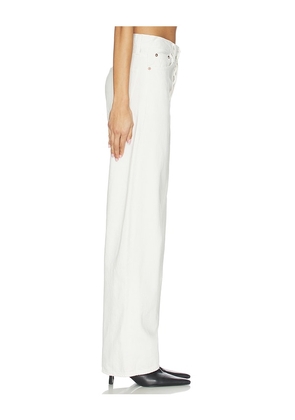 AGOLDE Arc Loose Wide Crop Jeans in White. Size 23. Also in 24, 25, 26, 27, 28, 29, 30, 31.