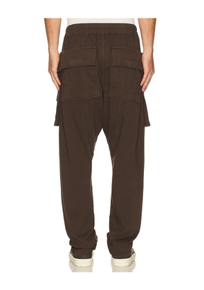 DRKSHDW by Rick Owens Creatch Cargo Drawstring in Grey. Size M. Also in L, S, XL/1X.
