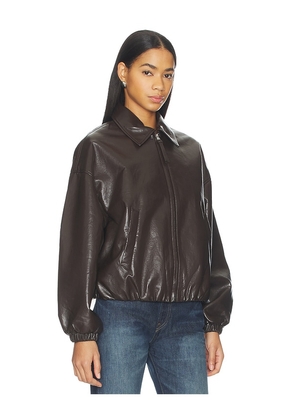 Citizens of Humanity Bubble Hem Bomber Jacket in Chocolate. Size M. Also in XS, S, L, XL.
