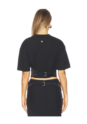 AREA Tuxedo T-Shirt in Black. Size M. Also in L, S, XS.